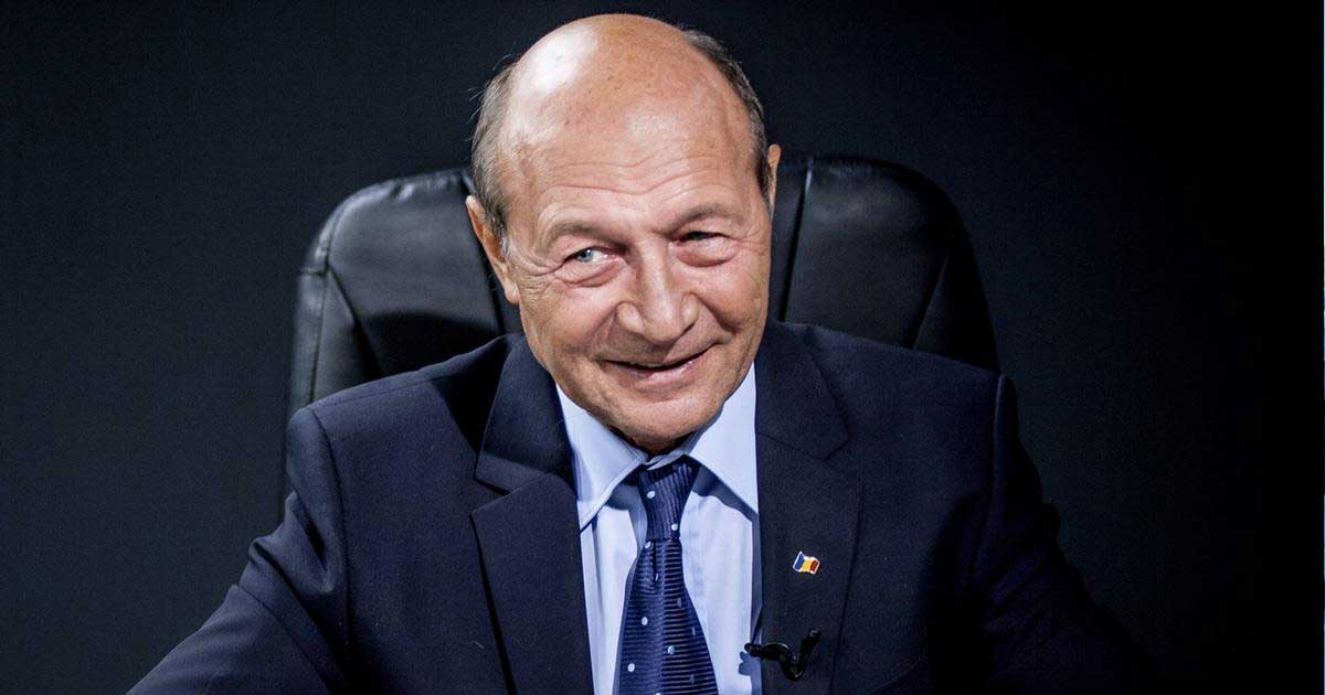 Traian Băsescu în timpul unei declarații publice despre criza politică din România, iulie 2026