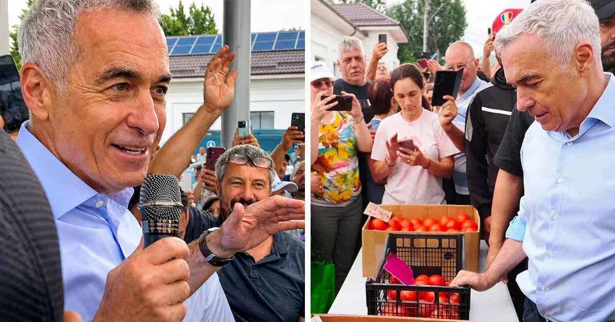Călin Georgescu la târgul de legume din comuna Izbiceni, județul Olt, iulie 2026