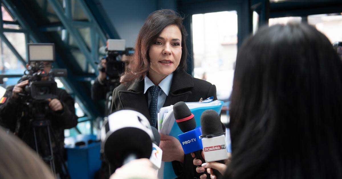 Cristina Chiriac, procurorul general al României, în timpul unei declarații publice, iulie 2026