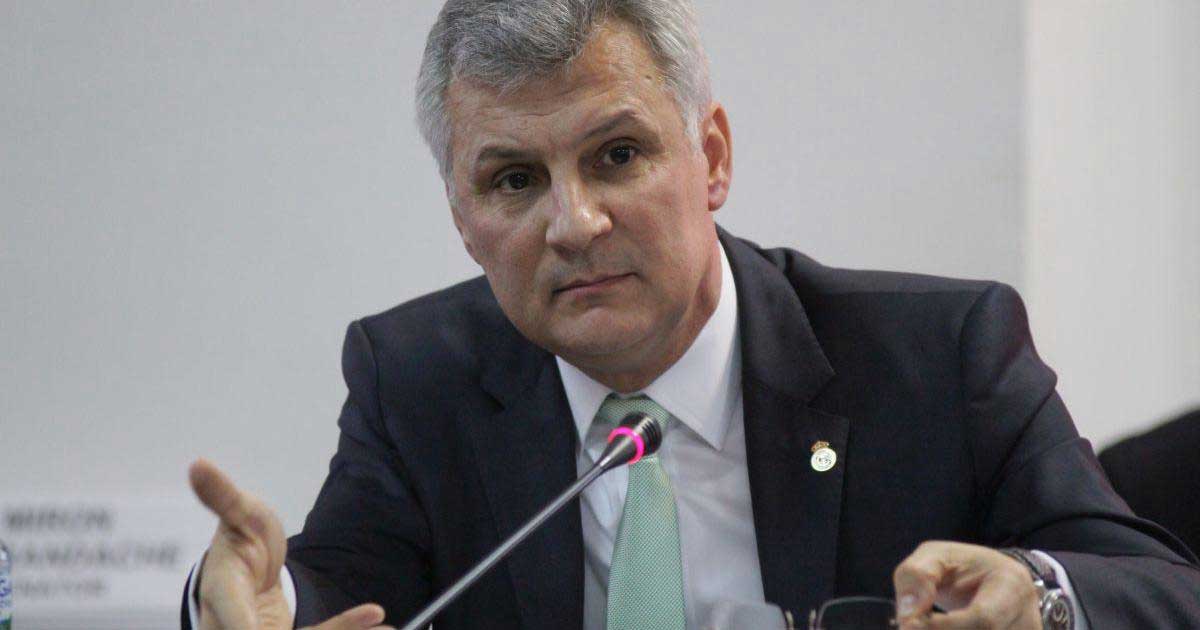 Daniel Zamfir, senator PSD, în timpul unei conferințe de presă la Parlamentul României, iulie 2026