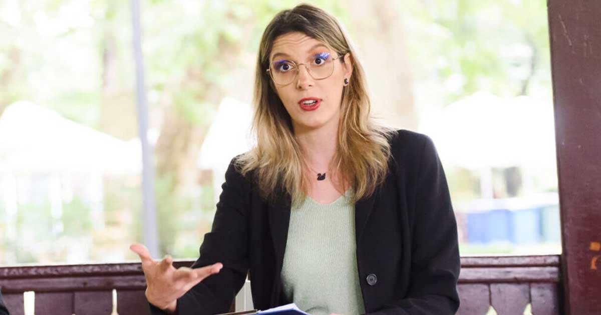 Diana Buzoianu, ministra Mediului, în timpul unei intervenții TV despre seceta care a oprit reactoarele de la Cernavodă, iulie 2026