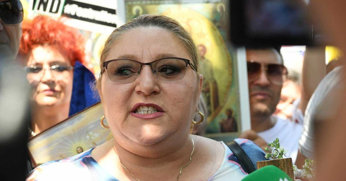 Diana Șoșoacă, europarlamentar și lider S.O.S. România, în timpul unei declarații publice, iulie 2026