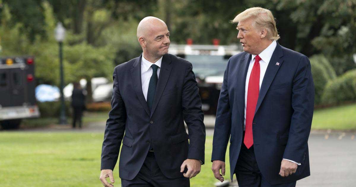 Gianni Infantino și Donald Trump la un eveniment FIFA legat de Cupa Mondială 2026