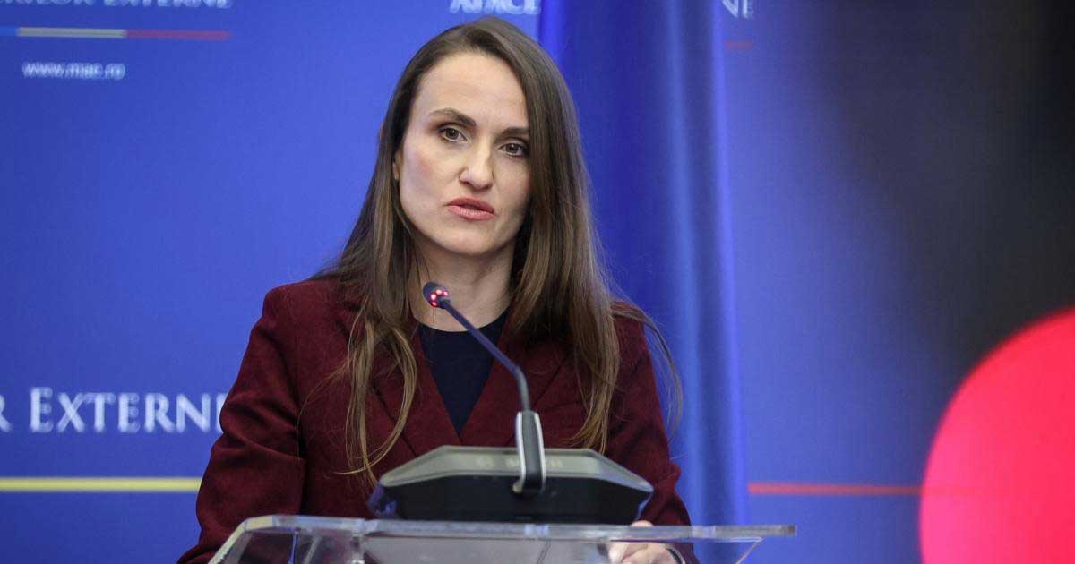 oana toiu drona rusia conferinta presa 2026 820408 Oana Țoiu, ministrul interimar de Externe, în timpul conferinței de presă despre dronele rusești, iulie 2026