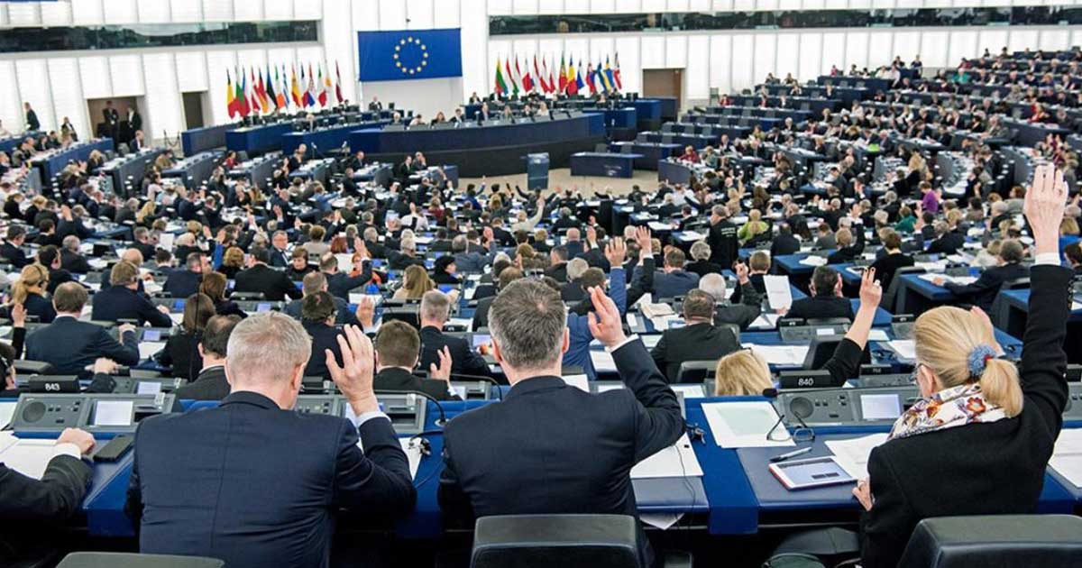 Plenul Parlamentului European din Strasbourg, în timpul dezbaterilor privind fondurile europene PNRR, iulie 2026