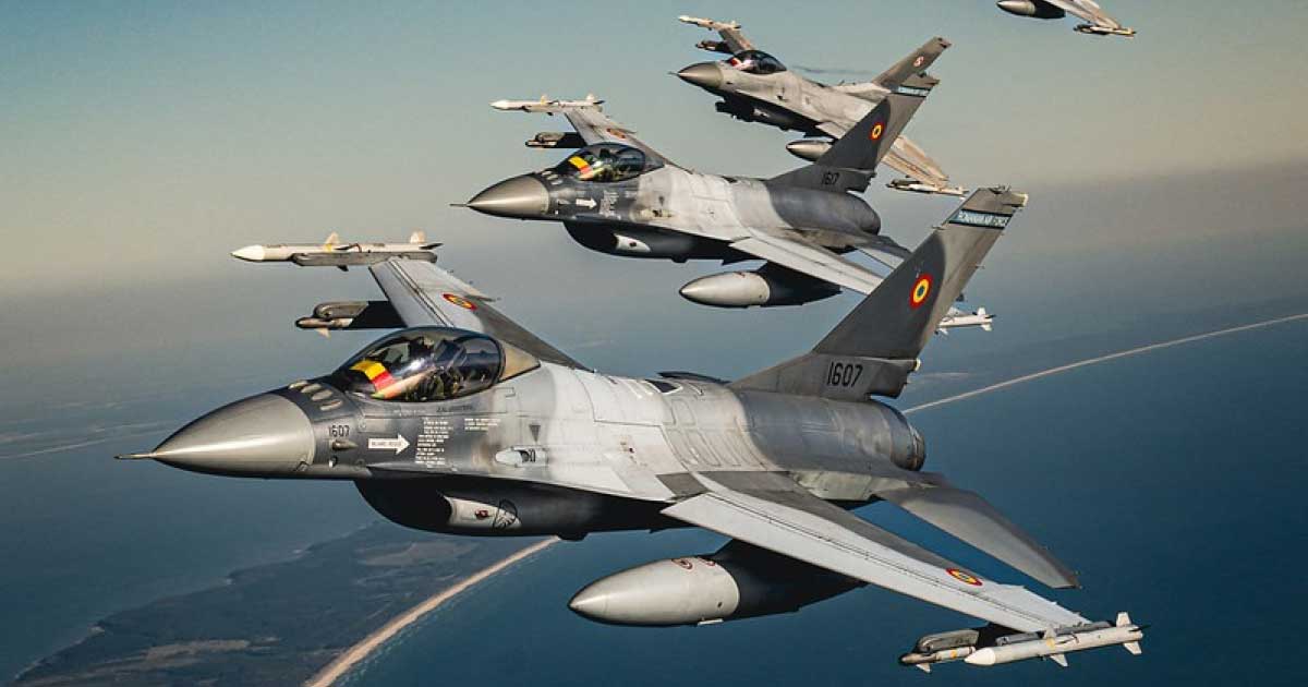 rachete sidewinder drone aparare romania 2026 571157 Avion F-16 al Forțelor Aeriene Române în misiune de interceptare a unei drone, iulie 2026