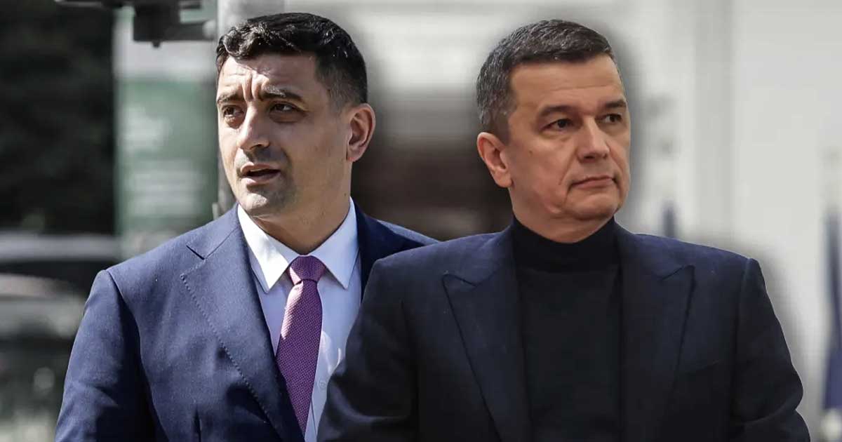 George Simion și Sorin Grindeanu, lideri politici, în contextul negocierilor pentru deblocarea crizei guvernamentale, iulie 2026