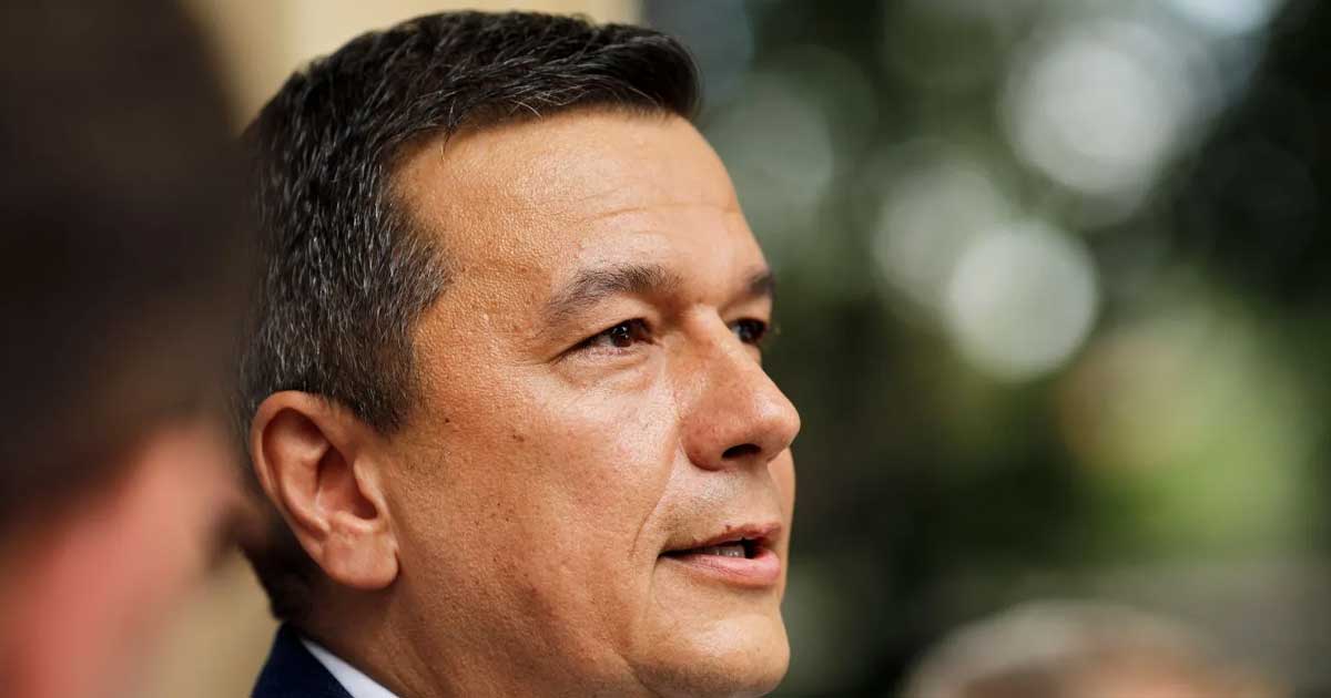 Sorin Grindeanu, președintele PSD, în timpul unei declarații de presă despre USR și Ilie Bolojan, iulie 2026