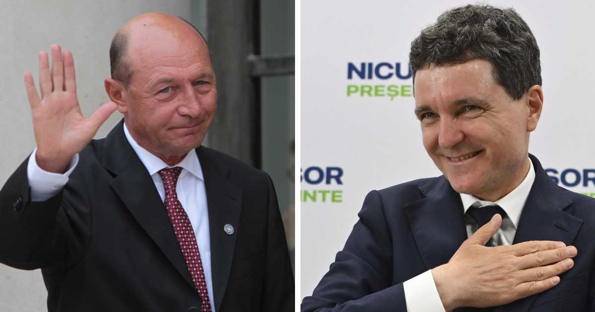 Traian Băsescu în timpul unui interviu, comentând criza politică și relația cu Nicușor Dan, iulie 2026