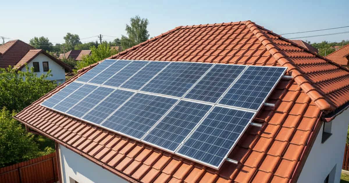 baterii stocare prosumatori program afm panouri fotovoltaice 2026 089662 Panouri fotovoltaice montate pe acoperișul unei case din România și baterie de stocare a energiei, program AFM, august 2026