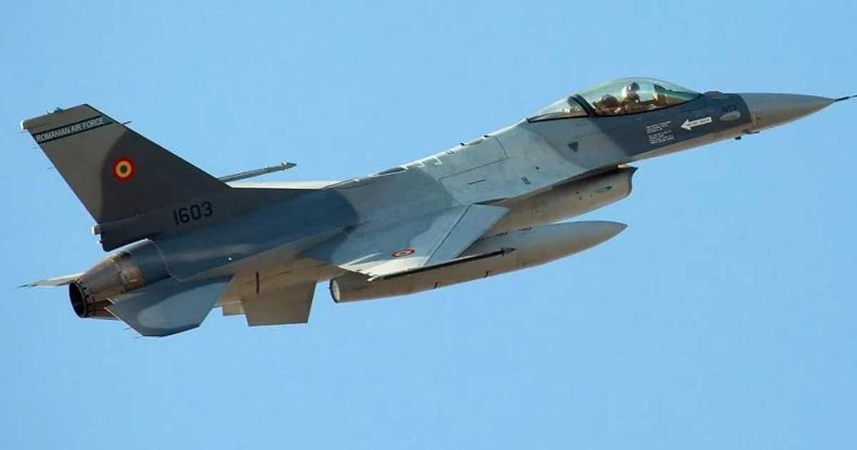 Aeronavă F-16 a Forțelor Aeriene Române în misiune de supraveghere, context dronă Neptun Deep, august 2026