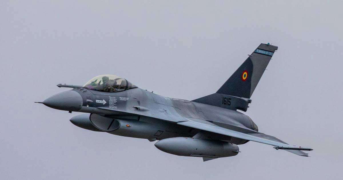 Avion de vânătoare F-18 spaniol în misiune de poliție aeriană NATO, spațiul aerian al României, august 2026