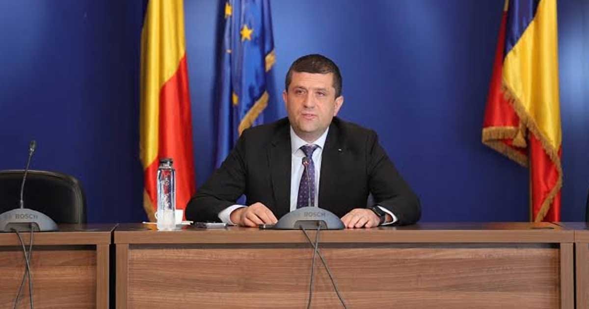 Radu Miruță în timpul unei declarații despre dezinformarea legată de un exercițiu al Forțelor Aeriene, august 2026