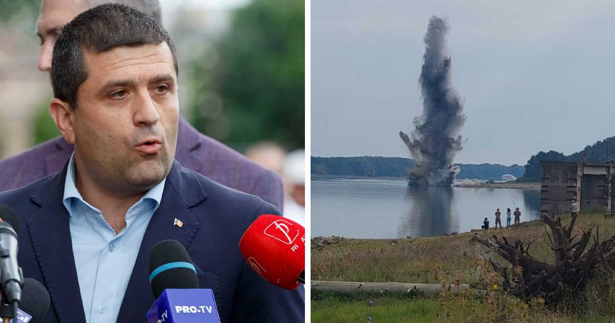 radu miruta dunare cernavoda criza energetica 2026 588209 Radu Miruță la operațiunea de detonare a stâncii Pârjoaia de pe brațul Bala al Dunării, august 2026