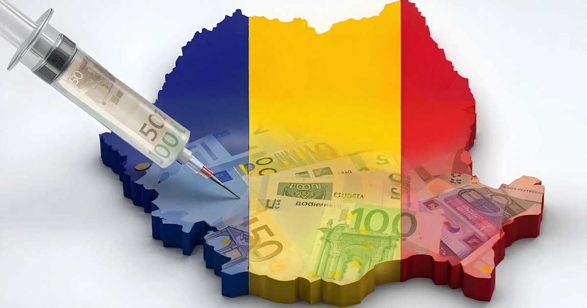rating moodys romania baa3 negrescu 2026 303454 Simbol economic al României, grafic financiar și clădiri de birouri, ilustrând ratingul de țară Moody's, august 2026