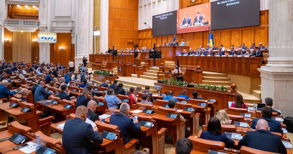 Plenul Senatului României în timpul votului final pe Legea ANI, cu amendamentul Fritz, august 2026