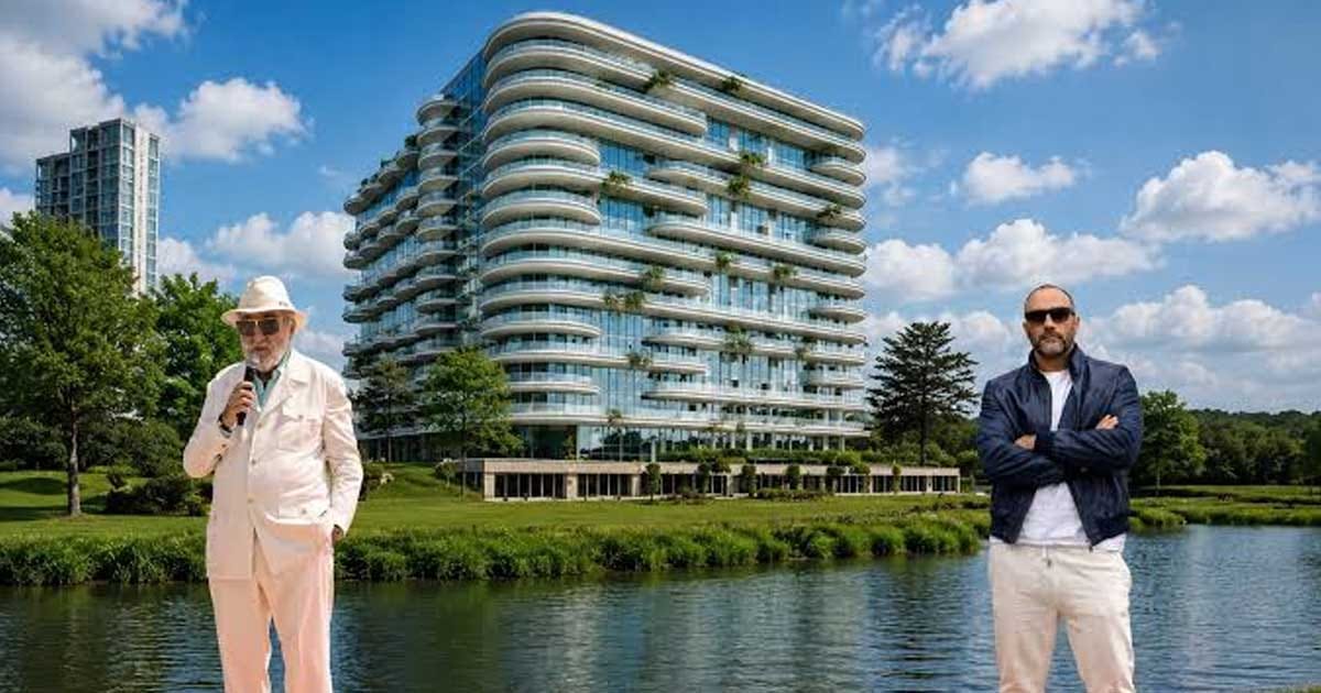 Randare a viitorului turn rezidențial de pe malul Lacului Tei din București, proiect imobiliar Ion Țiriac, 2026