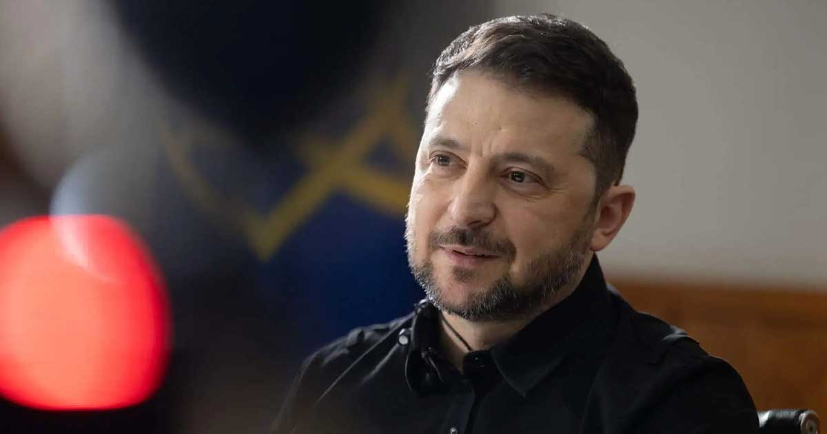 Volodimir Zelenski, președintele Ucrainei, în timpul unei declarații despre atacurile cu rachete Flamingo, august 2026