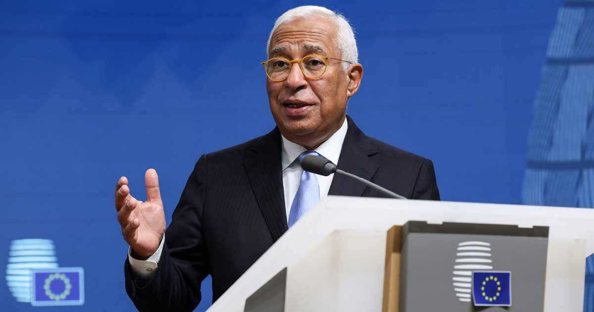 Antonio Costa, președintele Consiliului European, în timpul unei conferințe pe tema bugetului UE, septembrie 2026