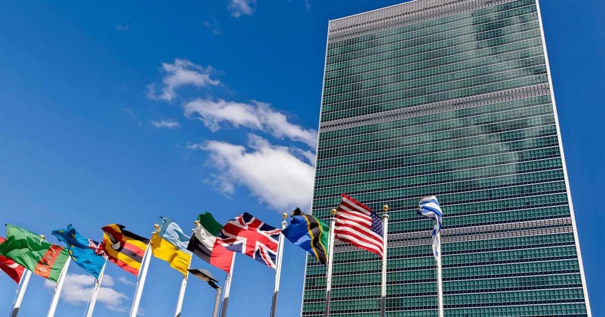 Sediul ONU la New York, în timpul Adunării Generale, unde liderii mondiali discută reglementarea inteligenței artificiale, septembrie 2026