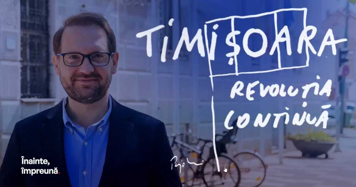 Dominic Fritz vorbind despre alegeri anticipate la evenimentul USR de la Timișoara, septembrie 2026