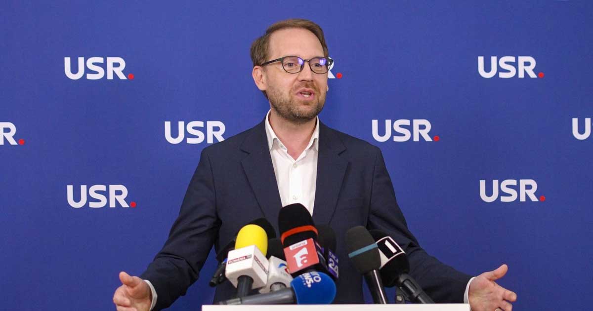 Dominic Fritz vorbind susținătorilor USR la evenimentul Revoluția continuă, Timișoara, septembrie 2026