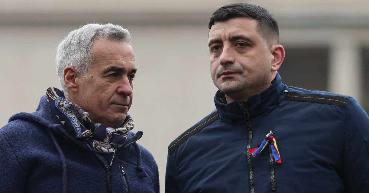 George Simion și Călin Georgescu la un eveniment public AUR, București, septembrie 2026