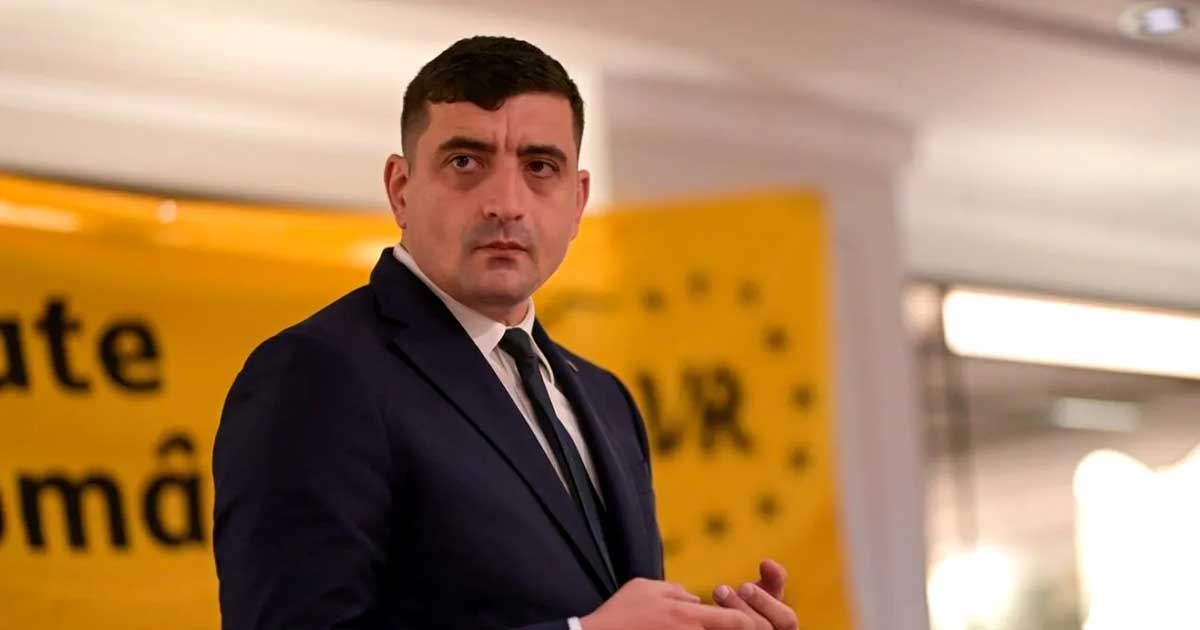 George Simion, liderul AUR, în timpul unei declarații publice, pe fondul dosarului DIICOT al lui Călin Georgescu