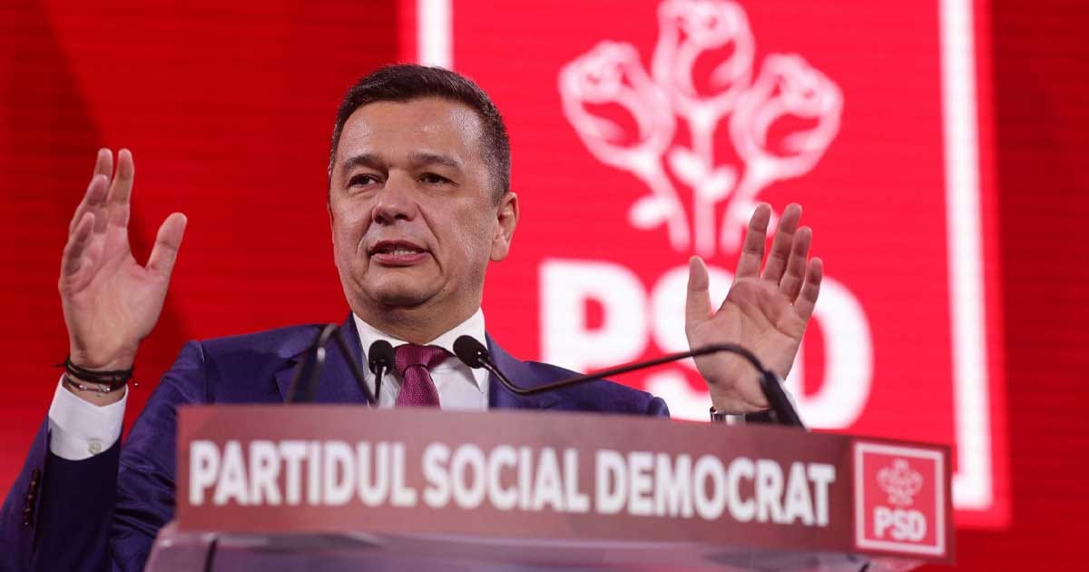 Sorin Grindeanu la o conferință de presă la sediul PSD, declarații despre dosarul DIICOT al lui Georgescu, septembrie 2026