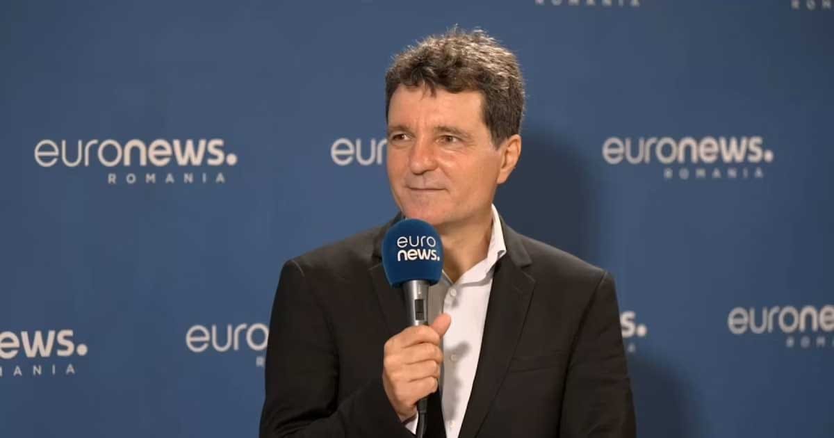 Președintele Nicușor Dan în timpul unui interviu acordat Euronews România, în Finlanda, septembrie 2026