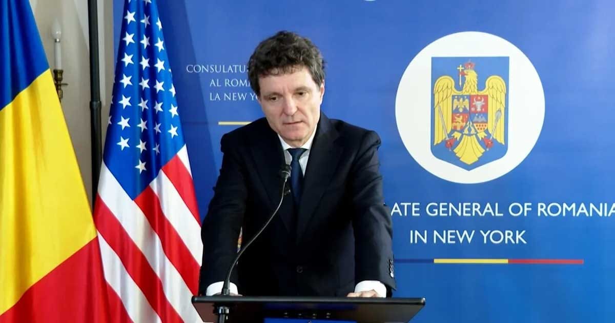 Președintele Nicușor Dan în timpul unui interviu pentru presa americană la New York, septembrie 2026