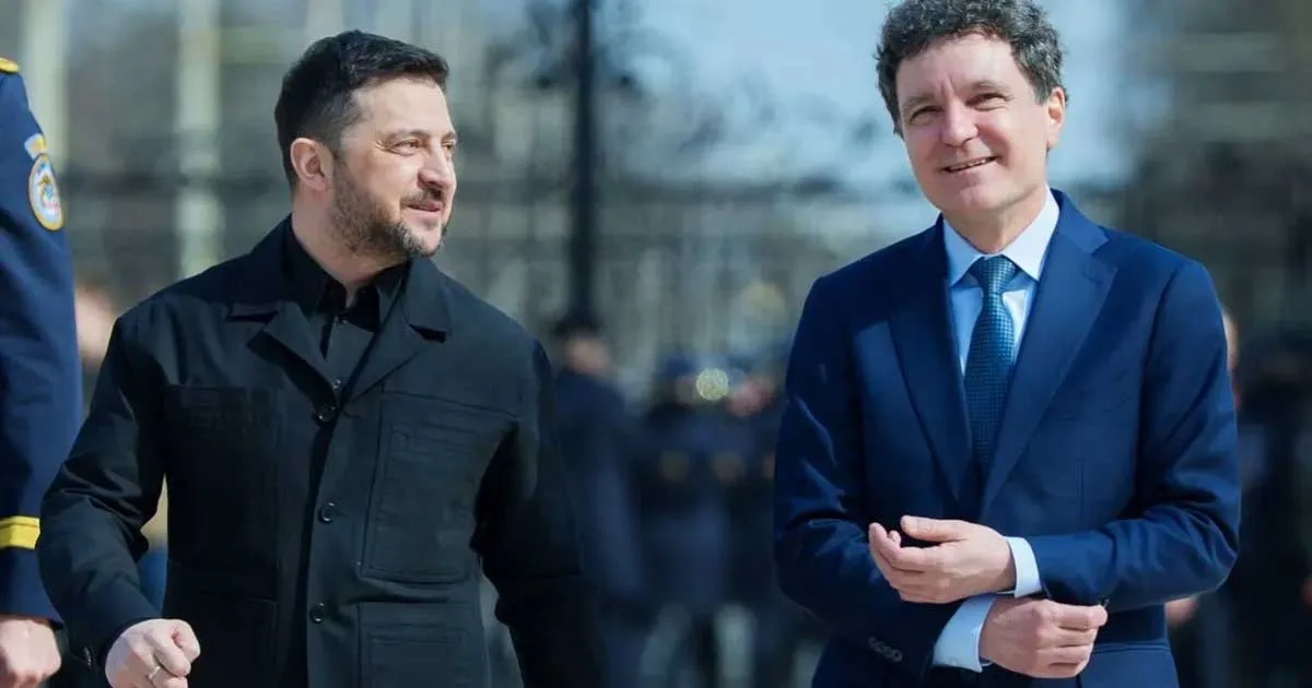Nicușor Dan alături de Volodimir Zelenski la summitul din Ucraina, moment devenit viral, septembrie 2026