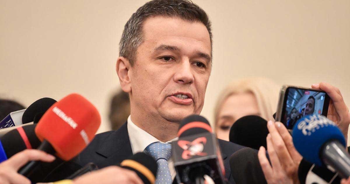 Sorin Grindeanu la o conferință de presă a PSD, context despre sondajele privind alegerile anticipate, septembrie 2026