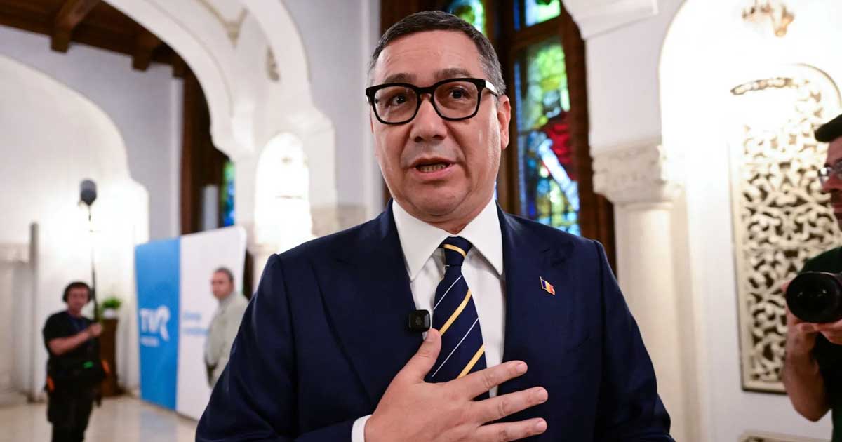 Victor Ponta în timpul unei declarații publice, context politic legat de desemnarea lui Siegfried Mureșan, septembrie 2026