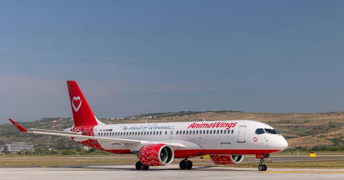Aeronavă AnimaWings pe pista unui aeroport din România, în contextul zborurilor suspendate și al reorganizării judiciare, octombrie 2026