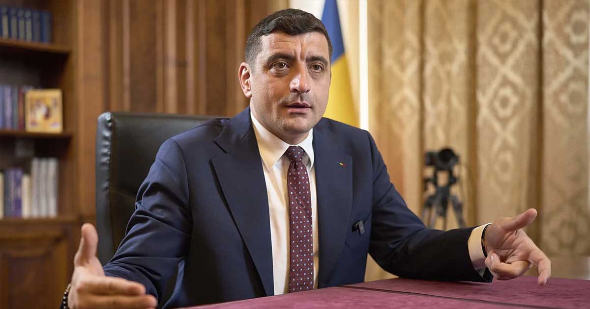 George Simion, liderul AUR, la un eveniment al partidului, în contextul anchetei despre aplicația Platforma AUR și datele colectate de aceasta