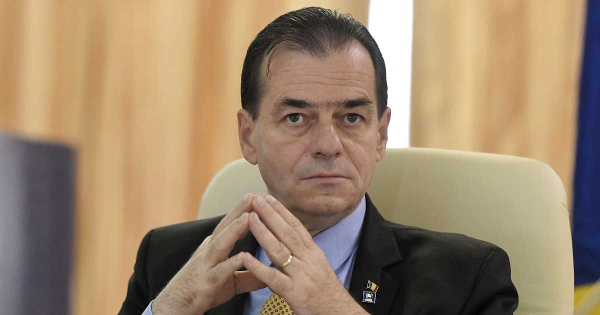 Ludovic Orban în timpul unei declarații despre un guvern PSD și AUR, înaintea consultărilor de la Cotroceni, octombrie 2026