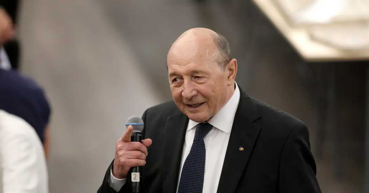 Traian Băsescu, fost președinte al României, în timpul unei intervenții publice despre guvern de uniune națională și alegeri anticipate