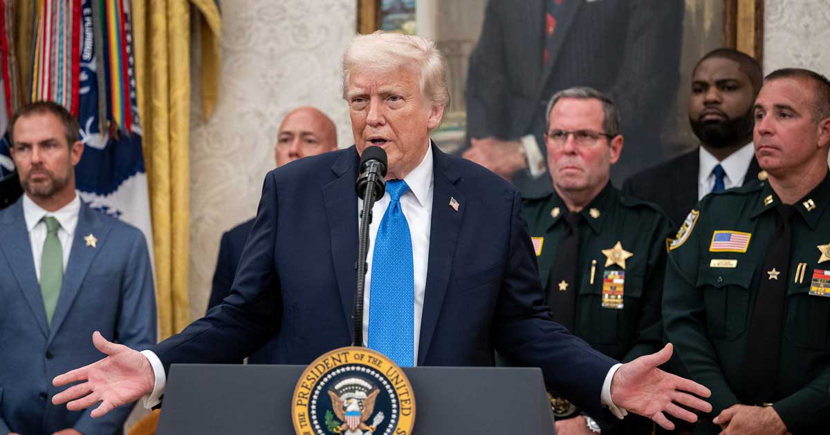Donald Trump vorbește jurnaliștilor la Casa Albă în contextul armistițiului energetic dintre Rusia și Ucraina